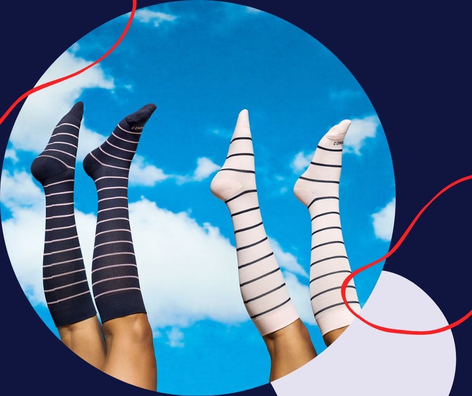 SB SOX Lite Compression Socks (15-20mmHg) for Men & Women - Best Stockings  for Running, Medical, Athletic, Edema, Diabetic, Varicose Veins, Travel,  Pregnancy, Shin Splints, Nursing. (Black/Blue, S/M) : : Health 