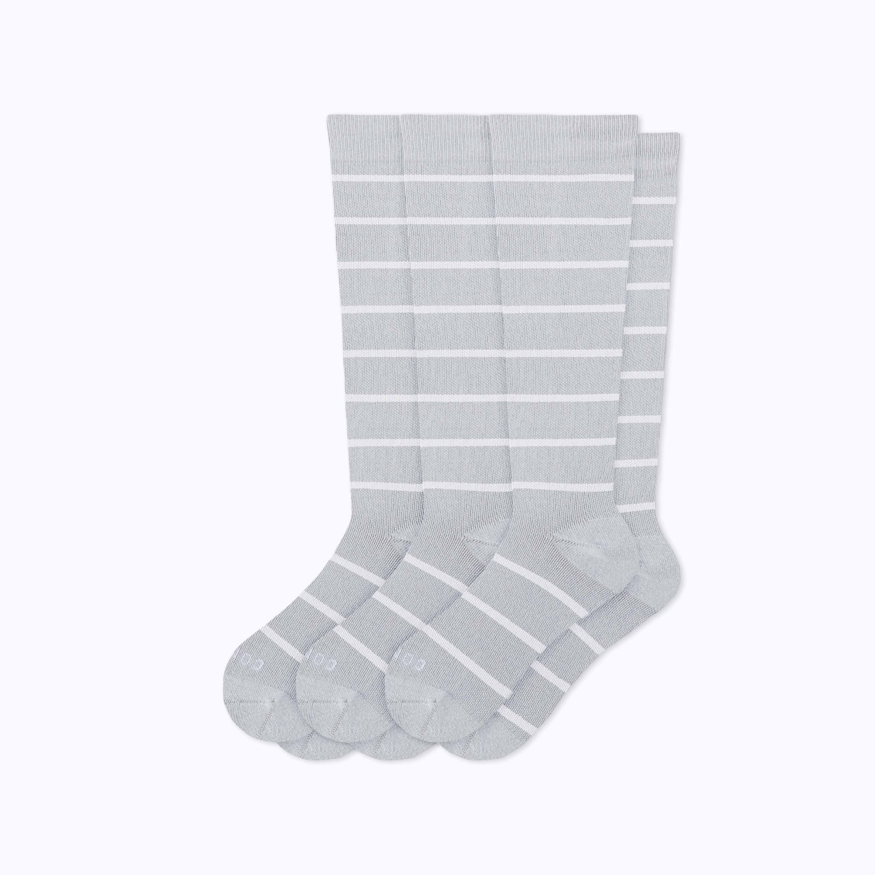Grey, White & Grey Thin Stripes - Over The Knee Socks : :  Clothing, Shoes & Accessories