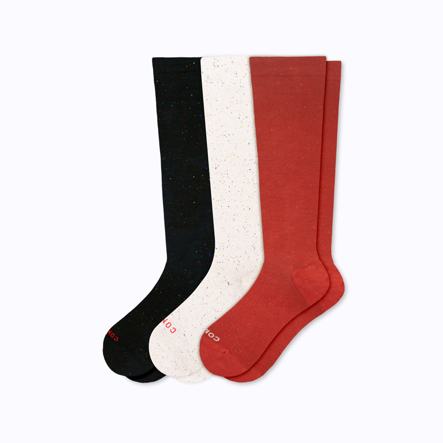 Recycled Cotton Compression Socks - 3 Pack