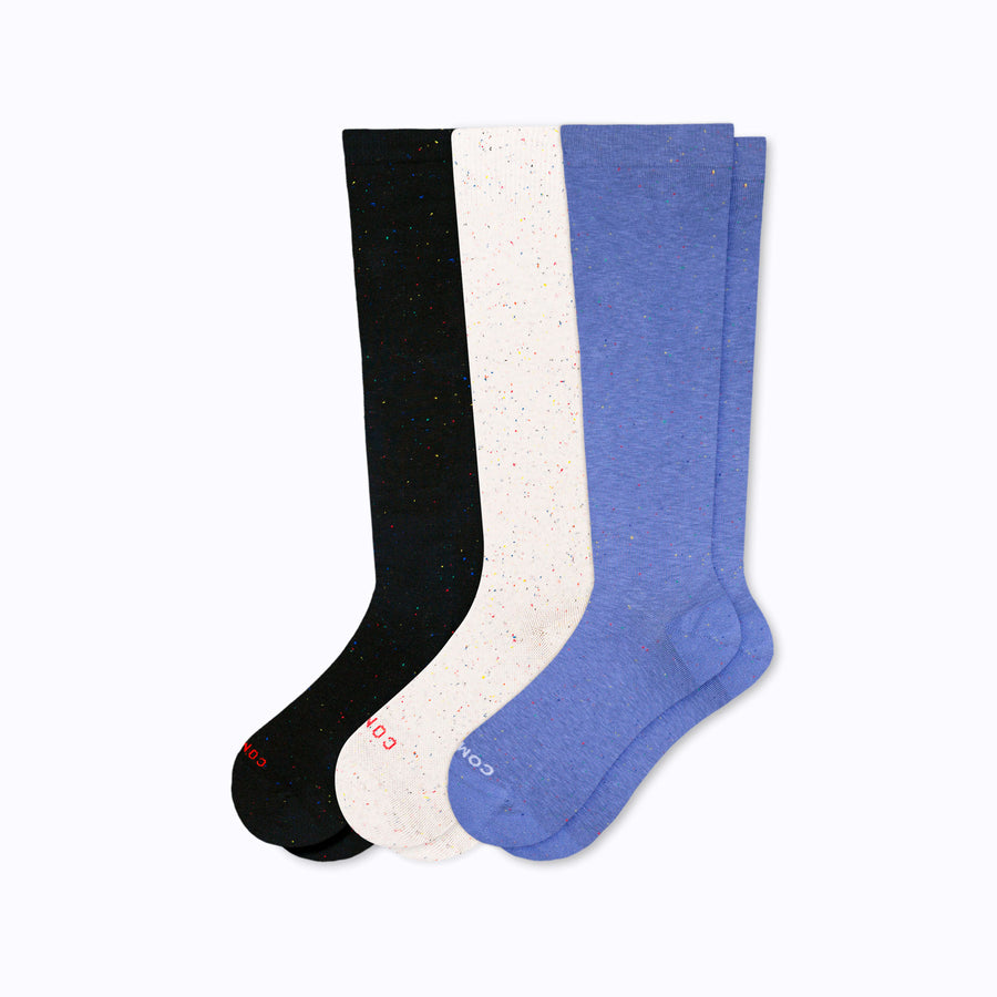 Recycled Cotton Compression Socks - 3 Pack