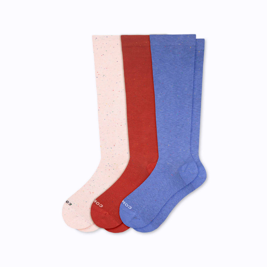 Recycled Cotton Compression Socks - 3 Pack