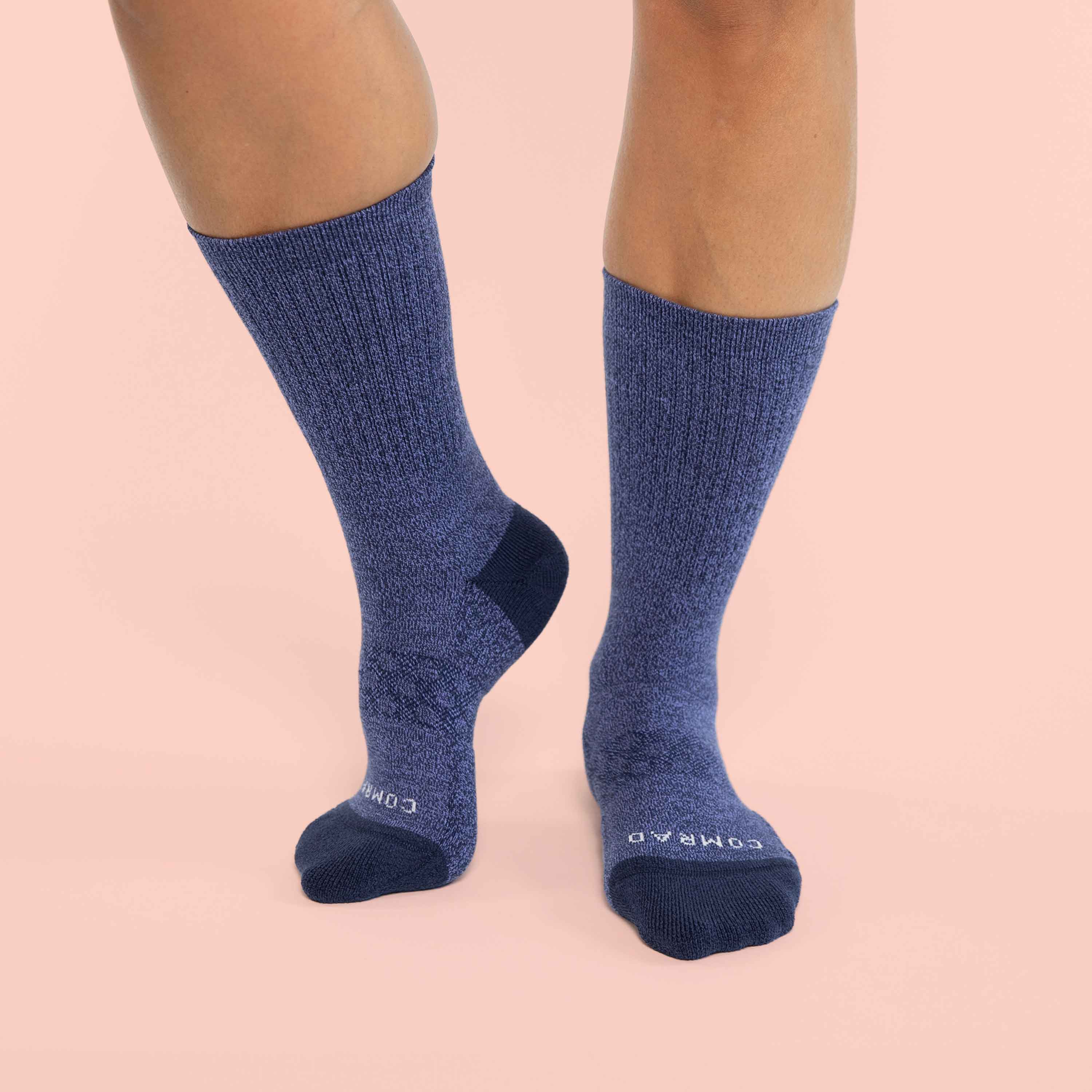 Navy Blue Striped Cotton Knee High Socks on Sale - 2 Pack
