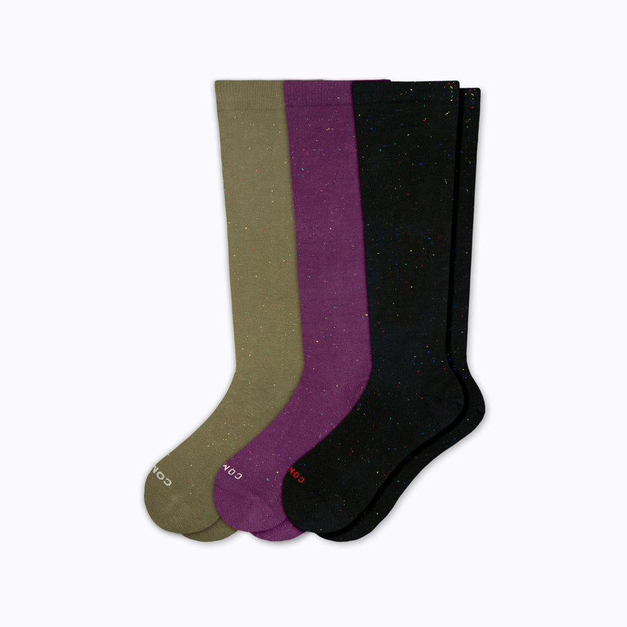 Recycled Cotton Compression Socks - 3 Pack