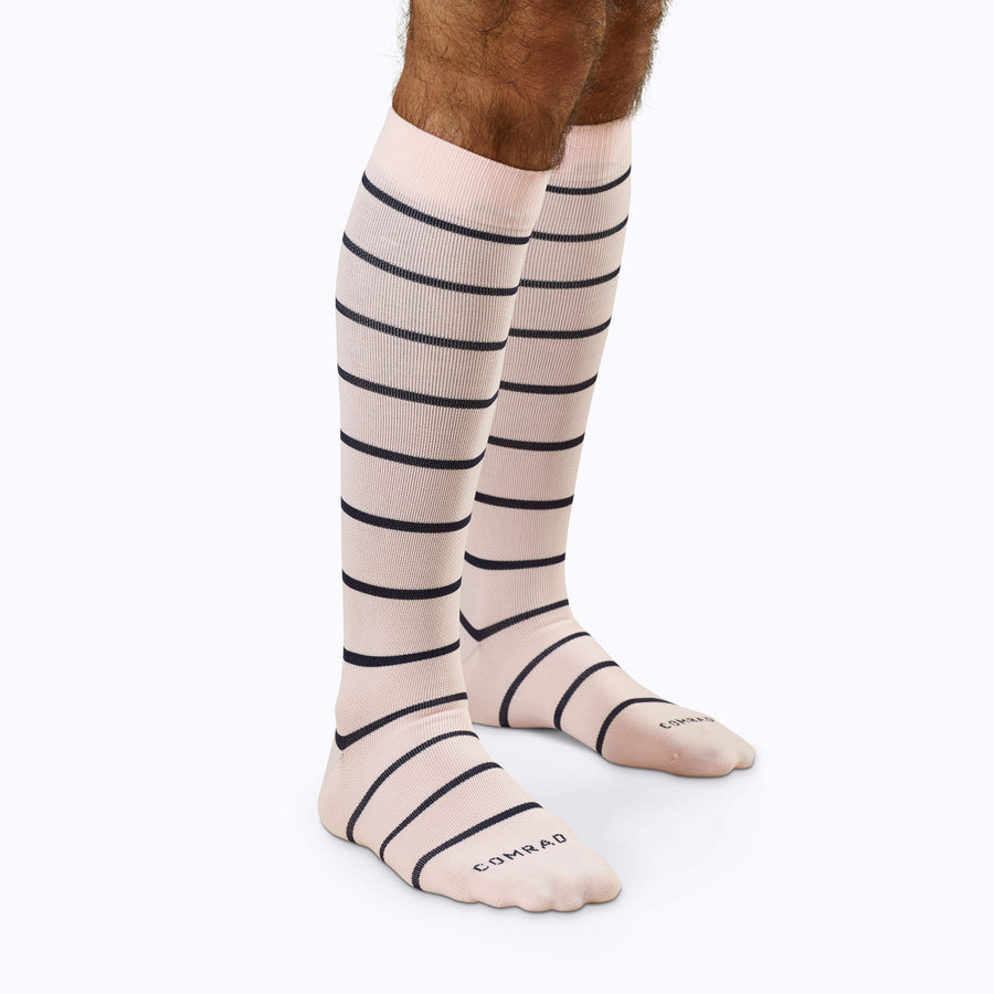 Knee-High Compression Socks - 4 Pack Stripes