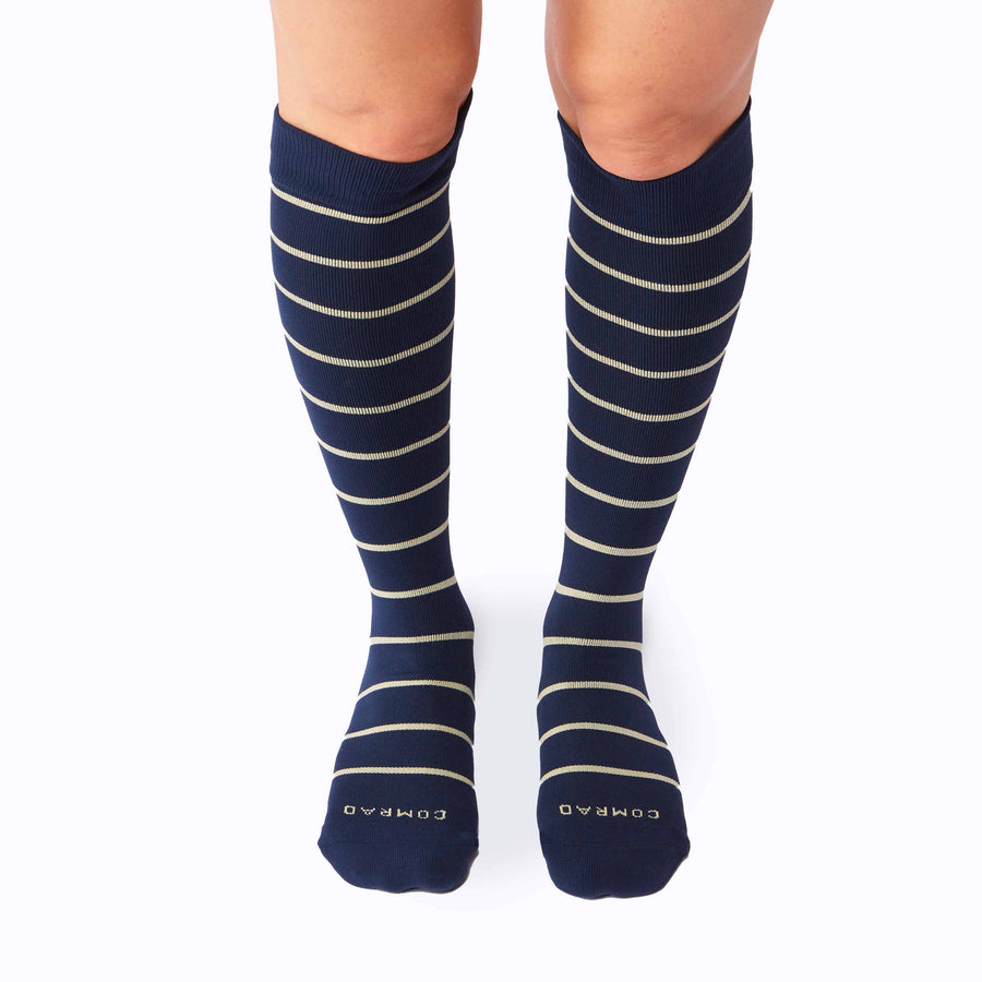 Knee-High Compression Socks - 4 Pack Stripes