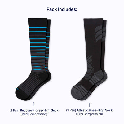 Mojo Knee-High Athletic 15-20mmHg Compression Socks