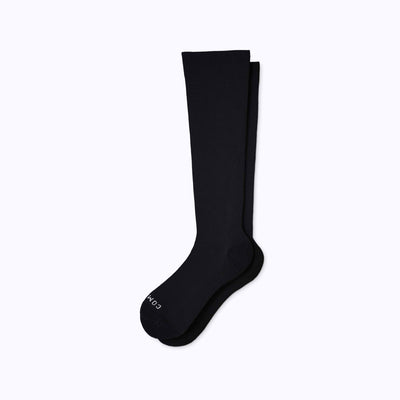 4 Pairs Black Knee High Graduated Compression Socks for Men